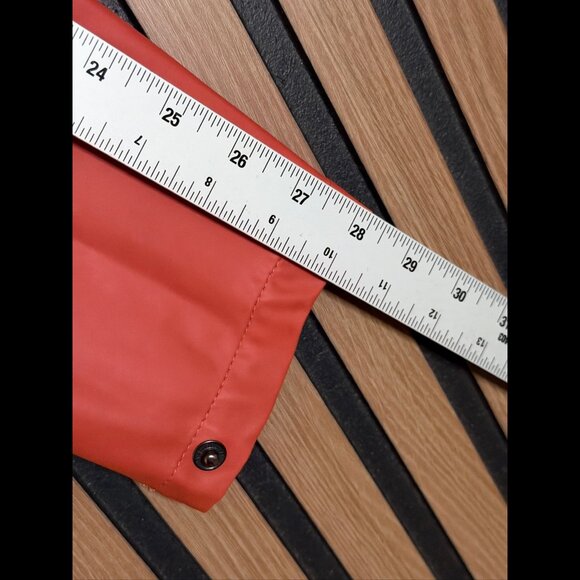Ilse Jacobsen Hornbaek Raincoat 34 / US 4 Womens Orange Trench Button Snap Rainy - Picture 5 of 11